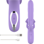 INTENSE - BILLIE VIBRADOR MULTIFUNCIÓN RECARGABLE ONDAS ESTIMULADORAS CON PULSADOR MORADO - Imagen 4