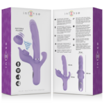 INTENSE - BILLIE VIBRADOR MULTIFUNCIÓN RECARGABLE ONDAS ESTIMULADORAS CON PULSADOR MORADO - Imagen 5