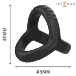 Imagen del artículo erótico INTENSE - CARSON ANILLO DOBLE PARA PENE SILICONA NEGRO MODELO 4 de INTENSE COUPLES TOYS en la sección JUGUETES BIENESTAR |Juguetes para Hombres|Accesorios para el pene|Anillos Pene|Anillos sin vibración de Millenial Sexshop.
