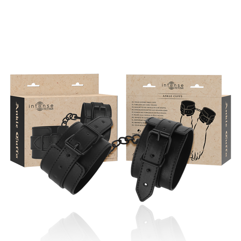 Imagen del artículo erótico INTENSE - FETISH TOBILLERAS DE CUERO VEGANO de INTENSE FETISH en la sección BDSM & BONDAGE |Bondage|Esposas de Millenial Sexshop.