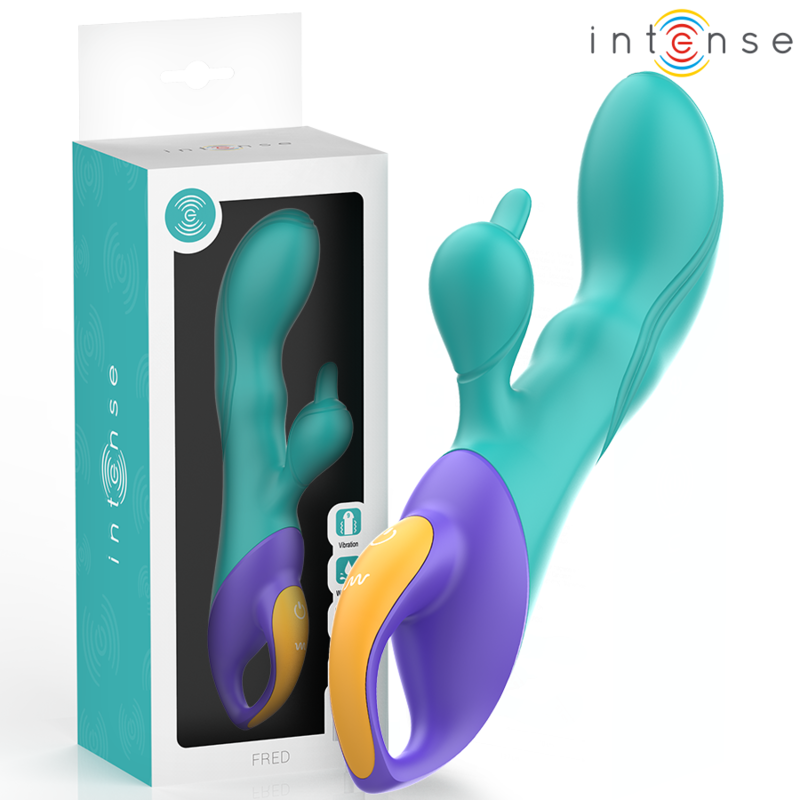 Imagen del artículo erótico INTENSE - FRED VIBRADOR RABBIT AZUL de INTENSE FUN en la sección JUGUETES BIENESTAR |Vibradores|Vibradores Rabbit de Millenial Sexshop.