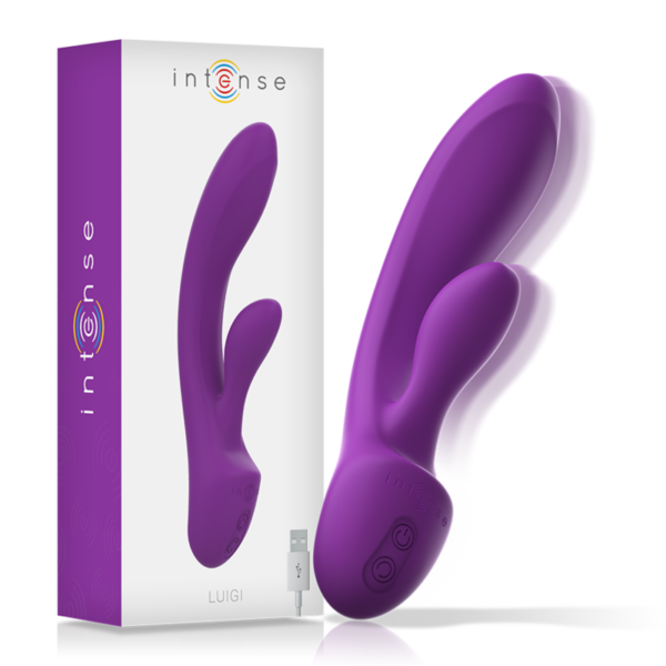 Imagen del artículo erótico INTENSE - LUIGI VIBRADOR RABBIT SILICONA LIQUIDA MORADO de INTENSE FUN en la sección JUGUETES BIENESTAR |Vibradores|Vibradores Rabbit de Millenial Sexshop.