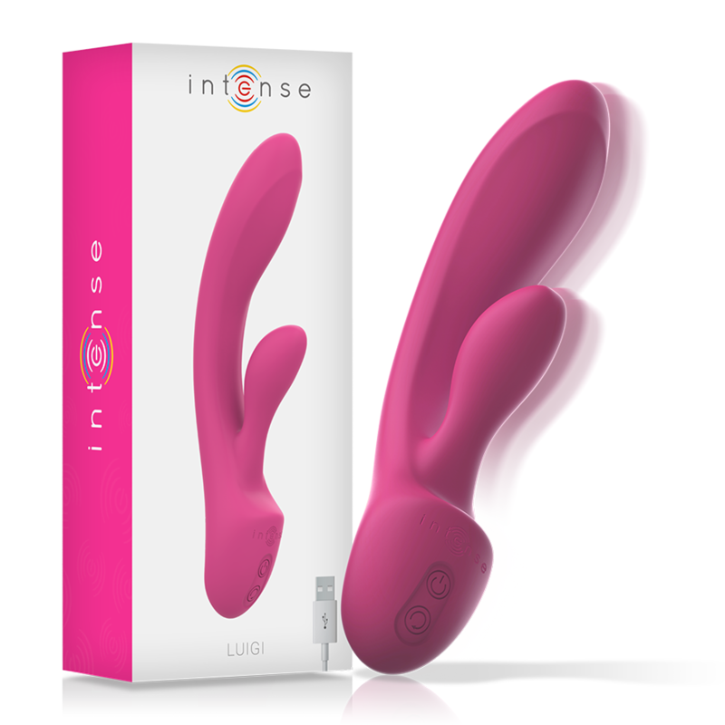 Imagen del artículo erótico INTENSE - LUIGI VIBRADOR RABBIT SILICONA LIQUIDA ROSA de INTENSE FUN en la sección JUGUETES BIENESTAR |Vibradores|Vibradores Rabbit de Millenial Sexshop.
