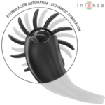 INTENSE - MABEL ANILLO VIBRADOR 10 VIBRACIONES CON ESTIMULADOR DE CLÍTORIS NEGRO - Imagen 3