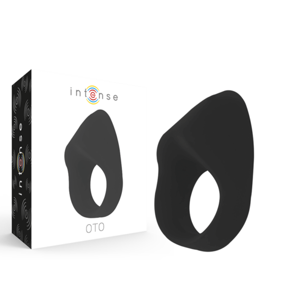 Imagen del artículo erótico INTENSE - OTO ANILLO VIBRADOR RECARGABLE NEGRO de INTENSE COUPLES TOYS en la sección JUGUETES BIENESTAR |Juguetes para Hombres|Accesorios para el pene|Anillos Pene|Anillos con Vibración de Millenial Sexshop.