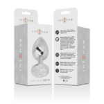 INTENSE - PLUG ANAL METAL ALUMINIO CON CRISTAL PLATA TALLA M - Imagen 5