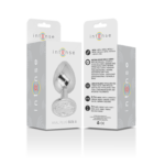 INTENSE - PLUG ANAL METAL ALUMINIO CON CRISTAL PLATA TALLA S - Imagen 5