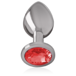 INTENSE - PLUG ANAL METAL ALUMINIO CON CRISTAL ROJO TALLA L - Imagen 2