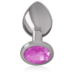 INTENSE - PLUG ANAL METAL ALUMINIO CON CRISTAL ROSA TALLA L - Imagen 2