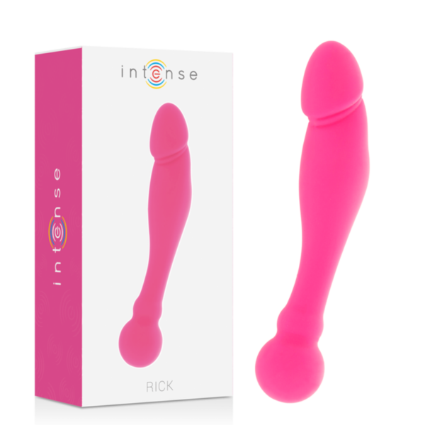 Imagen del artículo erótico INTENSE - SILICONE RICK DUAL ROSA de INTENSE FUN en la sección JUGUETES BIENESTAR |Dildos sin Vibración|Dildos Punto G de Millenial Sexshop.