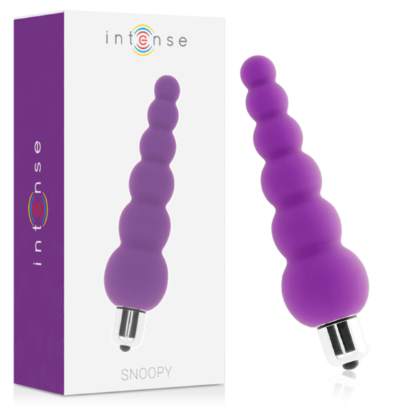 Imagen del artículo erótico INTENSE - SNOOPY 7 SPEEDS SILICONE LILA de INTENSE ANAL TOYS en la sección JUGUETES BIENESTAR |Anal|Vibradores Anales de Millenial Sexshop.