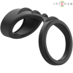 Imagen del artículo erótico INTENSE - THEO ANILLO DOBLE PARA PENE SILICONA NEGRO MODELO 3 de INTENSE COUPLES TOYS en la sección JUGUETES BIENESTAR |Juguetes para Hombres|Accesorios para el pene|Anillos Pene|Anillos sin vibración de Millenial Sexshop.