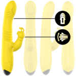 INTENSE - TOKY VIBRADOR MULTIFUNCIÓN RECARGABLE UP & DOWN CON ESTIMULADOR DE CLITORIS AMARILLO - Imagen 2