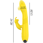 INTENSE - TOKY VIBRADOR MULTIFUNCIÓN RECARGABLE UP & DOWN CON ESTIMULADOR DE CLITORIS AMARILLO - Imagen 3