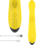 INTENSE - TOKY VIBRADOR MULTIFUNCIÓN RECARGABLE UP & DOWN CON ESTIMULADOR DE CLITORIS AMARILLO - Imagen 4
