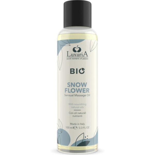 Imagen del artículo erótico INTIMATELINE LUXURIA - BIO ACEITE MASAJE SNOW FLOWER 100 ML de INTIMATELINE LUXURIA en la sección DROGUERÍA |Para Masajes|Aceites con Sabores de Millenial Sexshop.