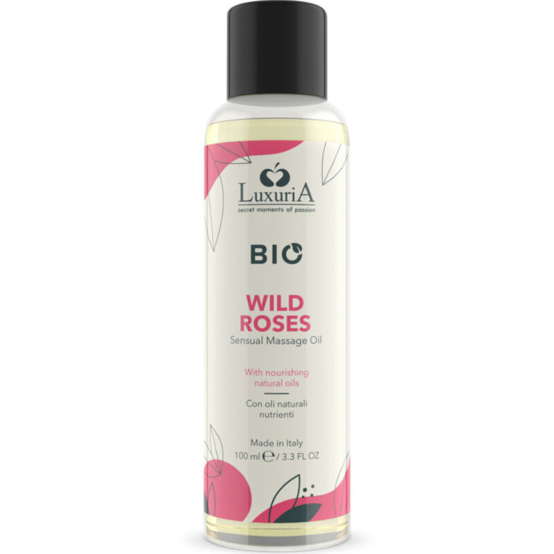 Imagen del artículo erótico INTIMATELINE LUXURIA - BIO ACEITE MASAJE WILD ROSES 100 ML de INTIMATELINE LUXURIA en la sección DROGUERÍA |Para Masajes|Aceites con Sabores de Millenial Sexshop.