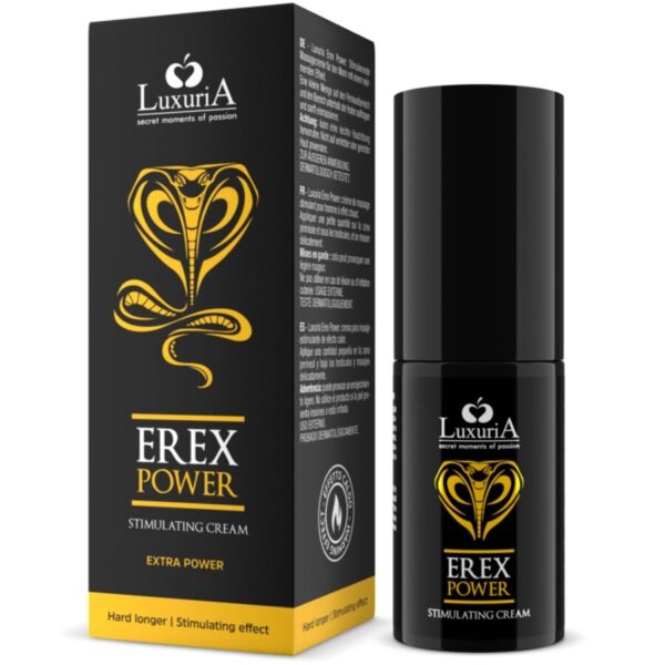 Imagen del artículo erótico INTIMATELINE LUXURIA - EREX POWER CREMA DE ERECCION 30 ML de INTIMATELINE LUXURIA en la sección DROGUERÍA |Estimulantes para Ellos|Aumento Erección de Millenial Sexshop.