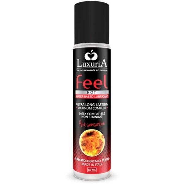 Imagen del artículo erótico INTIMATELINE - LUXURIA FEEL HOT SENSATION LUBRICANTE BASE AGUA EFECTO CALOR 60 ML de INTIMATELINE LUXURIA en la sección DROGUERÍA |Lubricantes|Efecto Calor de Millenial Sexshop.