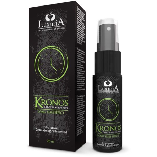Imagen del artículo erótico INTIMATELINE LUXURIA - KRONOS SPRAY RETARDANTE EFECTO DESENSIBILIZANTE 20 ML de INTIMATELINE LUXURIA en la sección DROGUERÍA |Estimulantes para Ellos|Retardantes de Millenial Sexshop.
