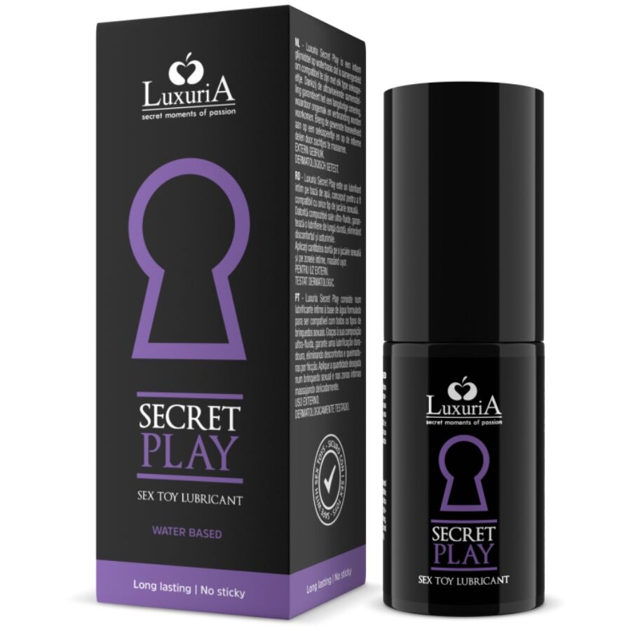 Imagen del artículo erótico INTIMATELINE LUXURIA - LUBRICANTE PARA JUGUETES SECRET PLAY 30 ML de INTIMATELINE LUXURIA en la sección DROGUERÍA |Lubricantes|Base Agua de Millenial Sexshop.