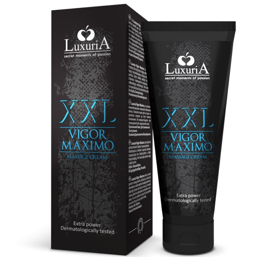 Imagen del artículo erótico INTIMATELINE LUXURIA - XXL VIGOR MÁXIMO CREMA MASAJE VOLUMINIZADORA 75 ML de INTIMATELINE LUXURIA en la sección DROGUERÍA |Estimulantes para Ellos|Aumento del pene de Millenial Sexshop.