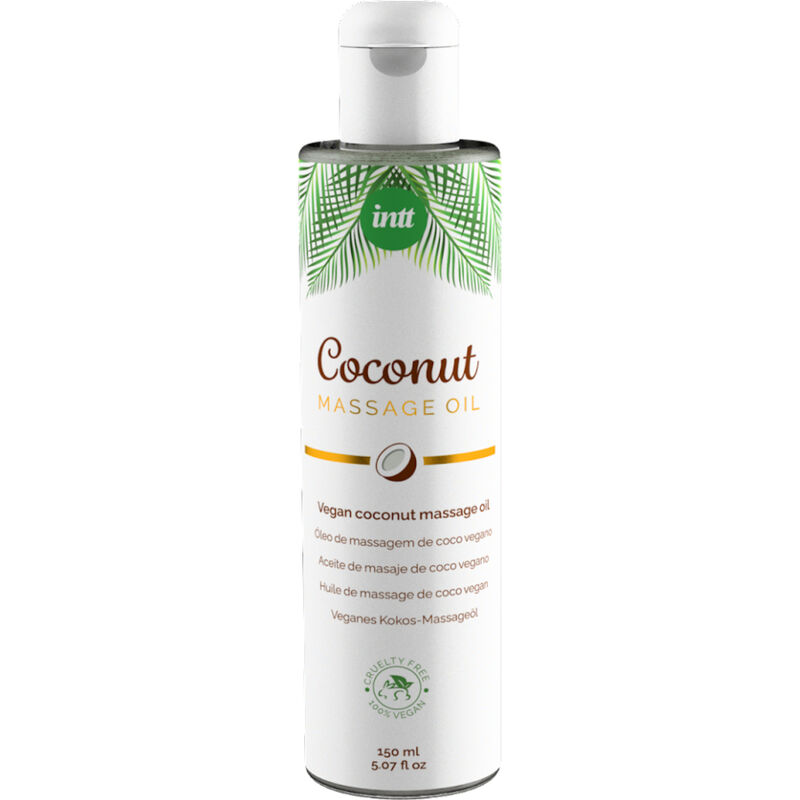 Imagen del artículo erótico INTT - ACEITE DE MASAJE VEGANO DULCE CON SABOR A COCO RELAJANTE de INTT VEGAN LINE en la sección DROGUERÍA |Para Masajes|Aceites con Sabores de Millenial Sexshop.
