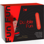 Imagen del artículo erótico INTT RELEASES - DOUBLE FUN KIT CON BALA VIBRADORA Y GEL DE MASAJE FRESA de INTT RELEASES en la sección DROGUERÍA |Para Masajes|Kits de masaje de Millenial Sexshop.