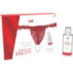 INTT RELEASES - PANTY BRASILEÑO ROJA CON PERLAS Y GEL LUBRICANTE 50 ML - Imagen 2