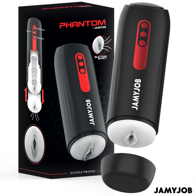 Imagen del artículo erótico JAMYJOB - PHANTOM MASTURBADOR VAGINA AUTOMTICO 5 MODOS ONDAS ESTIMULADORAS Y EMPUJE de JAMYJOB en la sección JUGUETES BIENESTAR |Juguetes para Hombres|Vaginas con vibración de Millenial Sexshop.