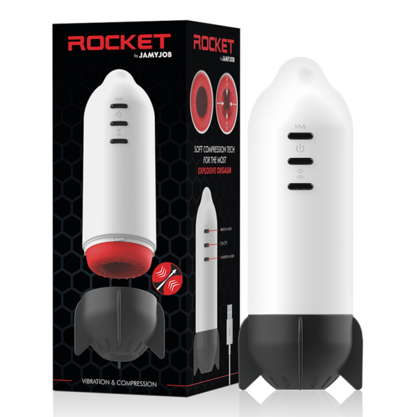 Imagen del artículo erótico JAMYJOB - ROCKET MASTURBADOR TECNOLOGÍA SOFT COMPRESSION Y VIBRACIÓN de JAMYJOB en la sección JUGUETES BIENESTAR |Juguetes para Hombres|Masturbadores varios de Millenial Sexshop.