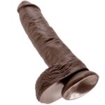 KING COCK - 10 PENE REALÍSTICO MARRÓN 26.5 CM - Imagen 5
