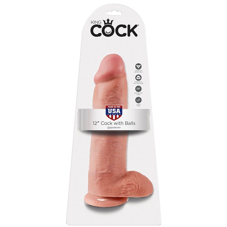 Imagen del artículo erótico KING COCK - 12 PENE REALÍSTICO NATURAL 30.48 CM de KING COCK en la sección JUGUETES BIENESTAR |Dildos sin Vibración|Penes realisticos de Millenial Sexshop.