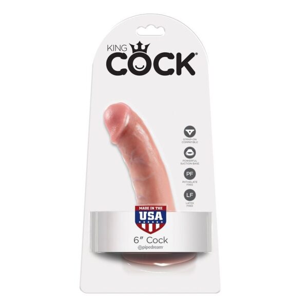 Imagen del artículo erótico KING COCK - 6 PENE NATURAL 15.2 CM de KING COCK en la sección JUGUETES BIENESTAR |Dildos sin Vibración|Penes realisticos de Millenial Sexshop.