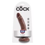Imagen del artículo erótico KING COCK - 7 PENE COLOR CHOCOLATE 17.8 CM de KING COCK en la sección JUGUETES BIENESTAR |Dildos sin Vibración|Penes realisticos de Millenial Sexshop.