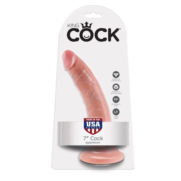 Imagen del artículo erótico KING COCK - 7 PENE NATURAL 17.8 CM de KING COCK en la sección JUGUETES BIENESTAR |Dildos sin Vibración|Penes realisticos de Millenial Sexshop.