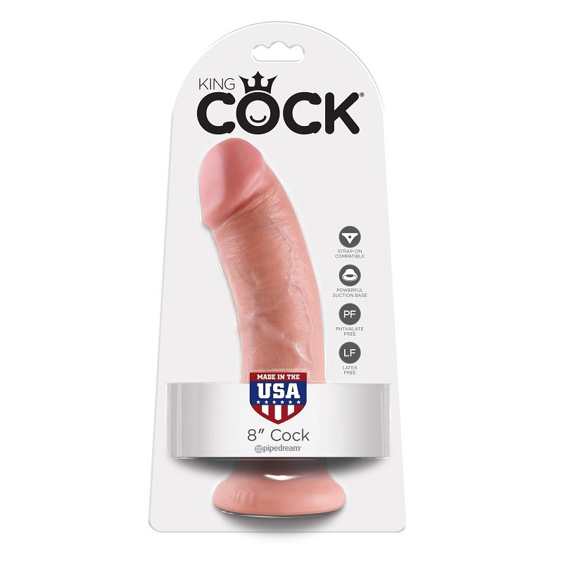 Imagen del artículo erótico KING COCK - 8 PENE NATURAL 20.3 CM de KING COCK en la sección JUGUETES BIENESTAR |Dildos sin Vibración|Penes realisticos de Millenial Sexshop.
