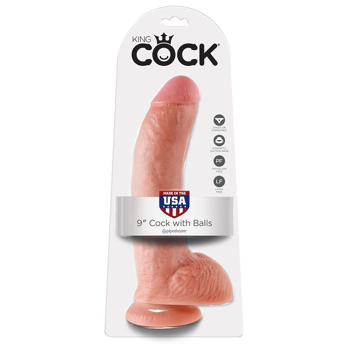 Imagen del artículo erótico KING COCK - 9 PENE REALÍSTICO NATURAL 22.9 CM de KING COCK en la sección JUGUETES BIENESTAR |Dildos sin Vibración|Penes realisticos de Millenial Sexshop.