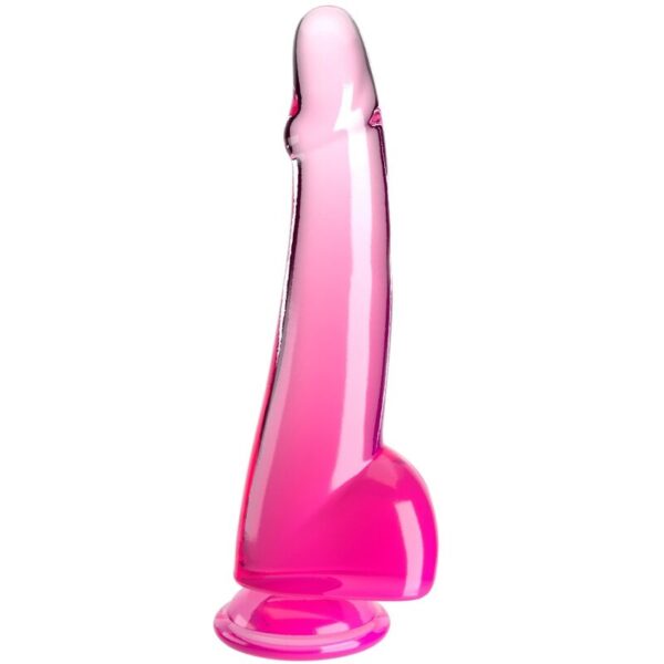 Imagen del artículo erótico KING COCK - CLEAR DILDO CON TESTÍCULOS 19 CM ROSA de KING COCK en la sección JUGUETES BIENESTAR |Dildos sin Vibración|Dildos para Arneses de Millenial Sexshop.