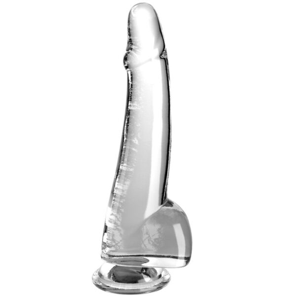 Imagen del artículo erótico KING COCK - CLEAR DILDO CON TESTÍCULOS 19 CM TRANSPARENTE de KING COCK en la sección JUGUETES BIENESTAR |Dildos sin Vibración|Dildos para Arneses de Millenial Sexshop.