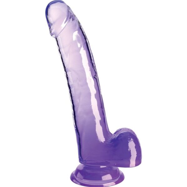 Imagen del artículo erótico KING COCK - CLEAR DILDO CON TESTÍCULOS 20.3 CM MORADO de KING COCK en la sección JUGUETES BIENESTAR |Dildos sin Vibración|Dildos para Arneses de Millenial Sexshop.