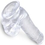 KING COCK - CLEAR PENE REALÍSTICO CON TESTÍCULOS 13.5 CM TRANSPARENTE - Imagen 4