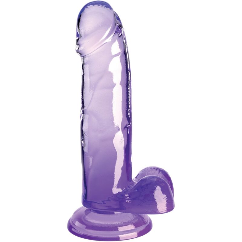 KING COCK - CLEAR PENE REALÍSTICO CON TESTÍCULOS 15.2 CM MORADO-MillenialSexshop-KING COCK Imagen del artículo erótico KING COCK - CLEAR PENE REALÍSTICO CON TESTÍCULOS 15.2 CM MORADO de KING COCK en la sección JUGUETES BIENESTAR |Dildos sin Vibración|Dildos para Arneses de Millenial Sexshop.