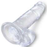 KING COCK - CLEAR PENE REALÍSTICO CON TESTÍCULOS 15.2 CM TRANSPARENTE - Imagen 4