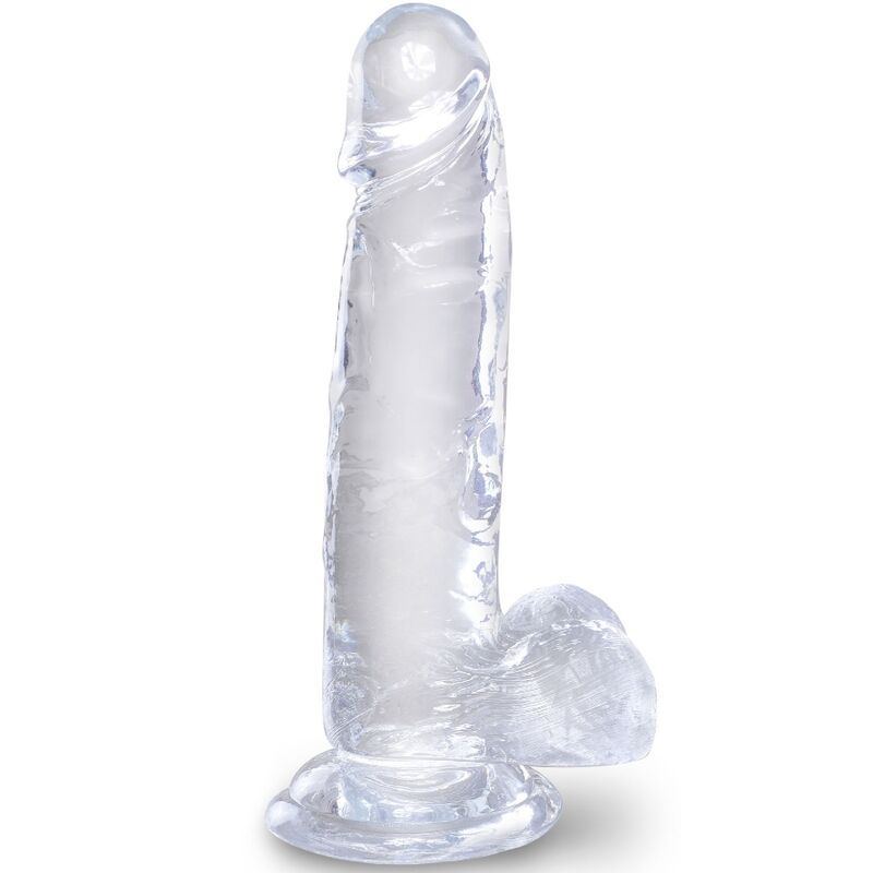 Imagen del artículo erótico KING COCK - CLEAR PENE REALÍSTICO CON TESTÍCULOS 15.2 CM TRANSPARENTE de KING COCK en la sección JUGUETES BIENESTAR |Dildos sin Vibración|Dildos para Arneses de Millenial Sexshop.
