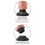 KING COCK - DILDO VIBRADOR CON TESTÍCULOS 25.5 CM COLOR NATURAL - Imagen 2