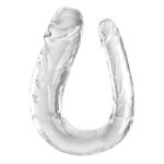 Imagen del artículo erótico KING COCK - DOUBLE TROUBLE DILDO DOBLE 44 CM TRANSPARENTE de KING COCK en la sección JUGUETES BIENESTAR |Dildos sin Vibración|Penes dobles de Millenial Sexshop.