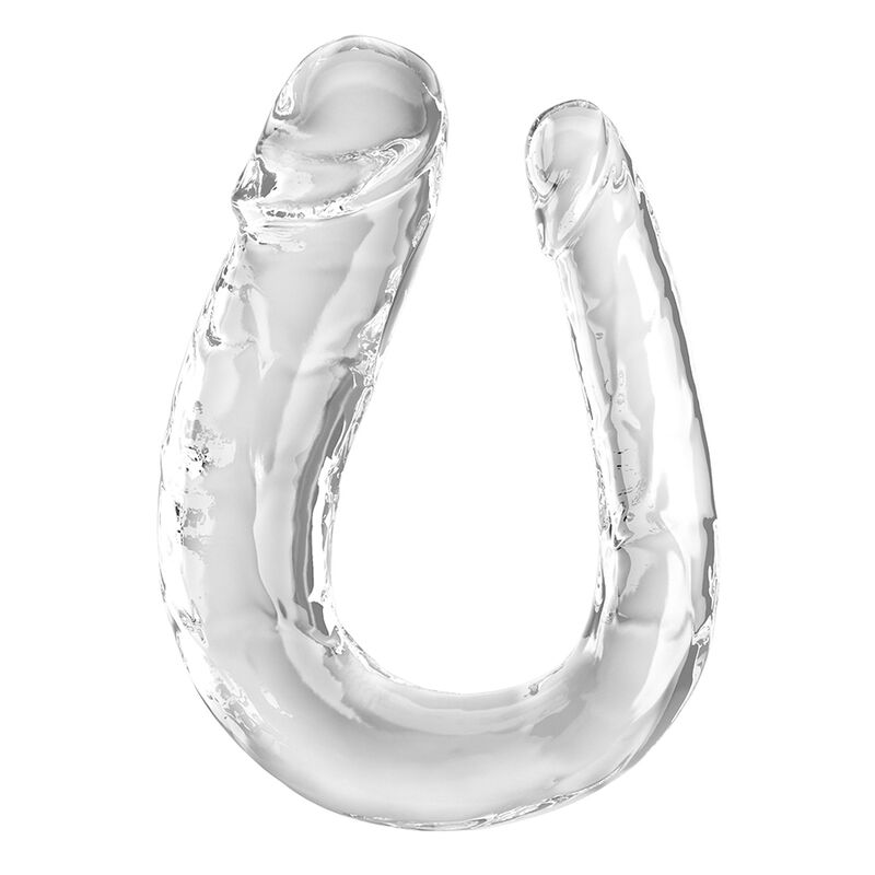 Imagen del artículo erótico KING COCK - DOUBLE TROUBLE DILDO DOBLE 44 CM TRANSPARENTE de KING COCK en la sección JUGUETES BIENESTAR |Dildos sin Vibración|Penes dobles de Millenial Sexshop.