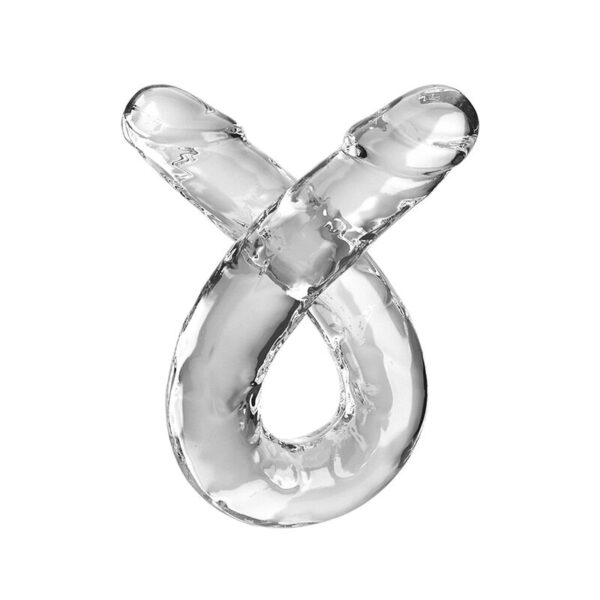 Imagen del artículo erótico KING COCK - DOUBLE TROUBLE DILDO DOBLE 46 CM TRANSPARENTE de KING COCK en la sección JUGUETES BIENESTAR |Dildos sin Vibración|Penes dobles de Millenial Sexshop.