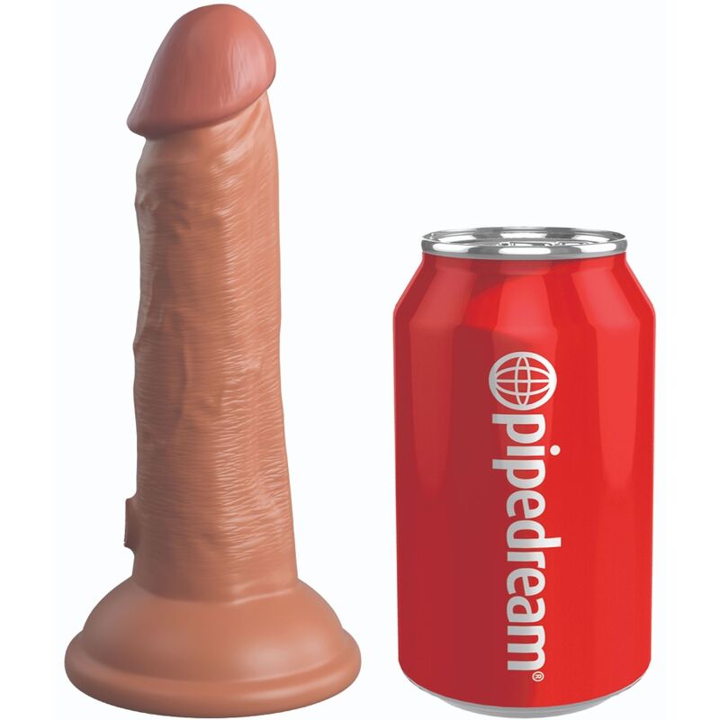 Imagen del artículo erótico KING COCK - ÉLITE DILDO REALÍSTICO SILICONA 15.2 CM CARAMELO de KING COCK en la sección JUGUETES BIENESTAR |Dildos sin Vibración|Penes realisticos de Millenial Sexshop.